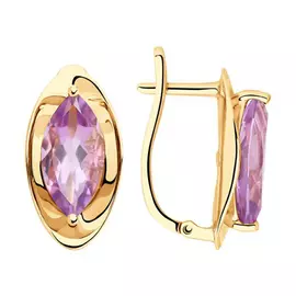 Серьги с английским замком из золота 725843