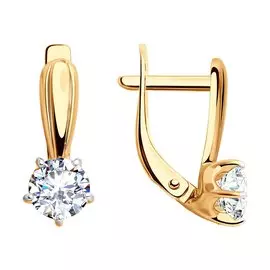 Серьги с английским замком из золота Д0268-51-120-00099-1