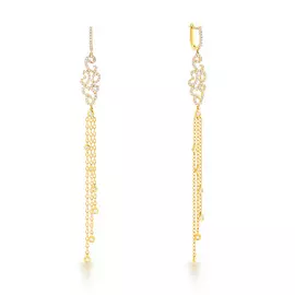 Серьги с английским замком из золота МаE11670DY