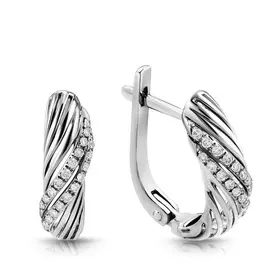 Серьги с английским замком из золота мзE 44587
