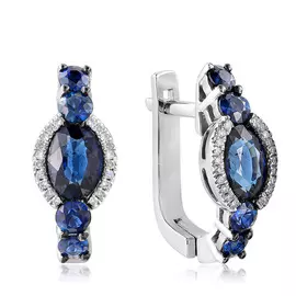 Серьги с английским замком из золота мзHF04181E-W