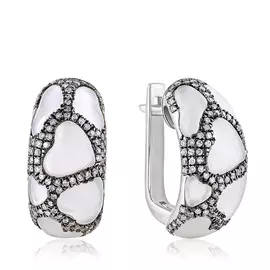 Серьги с английским замком из золота мзHF04224E-W