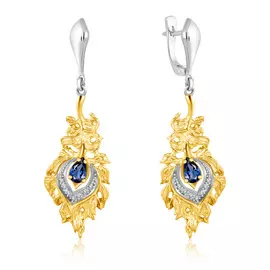 Серьги с английским замком из золота С-24025