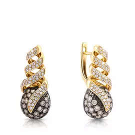 Серьги с английским замком из золота юдE001675Y