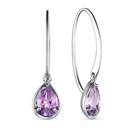 Серьги с французским замком из серебра 02-1697/00АМ-00