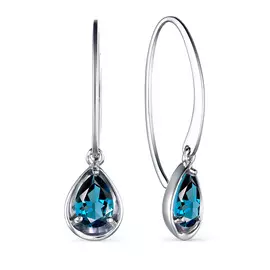 Серьги с французским замком из серебра 02-1697/0НСЛ-00