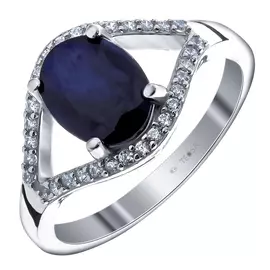 Серебряное кольцо с корундом R-DRGR00620-SP