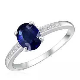 Серебряное кольцо с корундом R-DRGR00681-SP