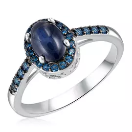 Серебряное кольцо с корундом R-DRGR00928-SP-SPC