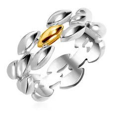 Серебряное кольцо с позолотой 01К058234А