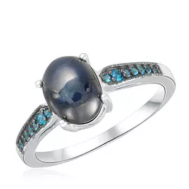Серебряное кольцо с сапфиром R-DRGR00927-SP-SPC