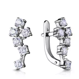 Серьги с английским замком из золота 74909