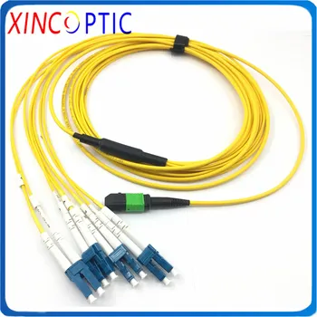 8-прядный MPOAPC штекер-8 * LC/ST/FC/SC SMF 8C мини круглый LSZH желтый 2,0 мм 2 м (1 м + 1 м) волоконно-оптический патч-корд перемычка Кабель