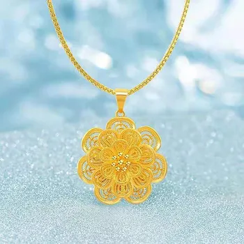 Подвеска золотого цвета Bird s Nest Lucky Clover Flower Heart Ожерелье Аксессуары