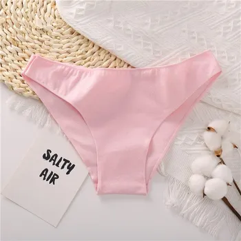 FINETOO женское хлопковое нижнее белье M-XXL женские трусы-бикини Femme 7 цветов дышащее нижнее белье M белый