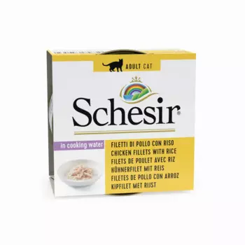 Schesir Консервы для кошек, с филе цыпленка и рисом, 85 г
