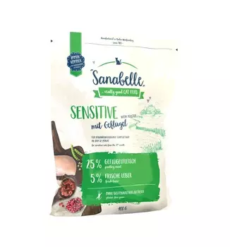 Sanabelle Sensitive корм для кошек с чувствительным пищеварением, с птицей, 10 кг