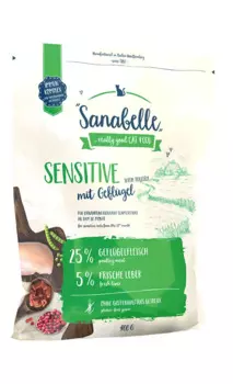 Sanabelle Sensitive корм для кошек с чувствительным пищеварением, с птицей, 400 г