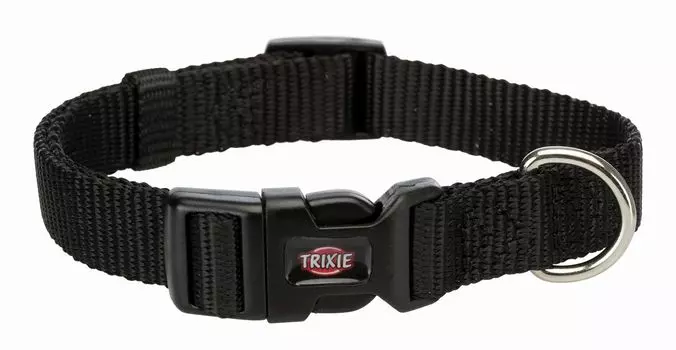 Trixie Ошейник для собак Premium, обхват шеи 15-25 см, ширина 1 см, черный