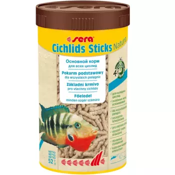 Sera Cichlids Sticks Корм для рыб, 52 гр.
