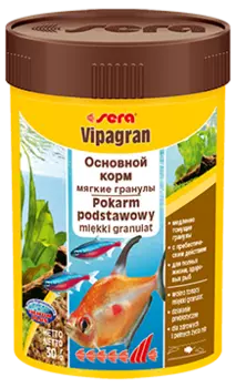 Sera vipagran корм для декоративных рыб, гранулированный/медленно тонущий, бн. 100мл