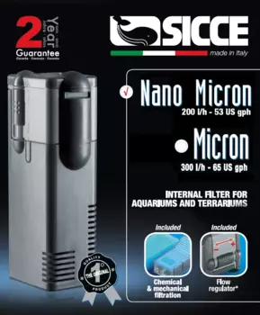 Sicce Фильтр внутренний MICRON NANO 200 л/ч для аквариумов до 50л