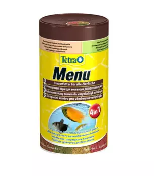 Tetra Menu корм для рыб в хлопьях 4 вида, 100 мл