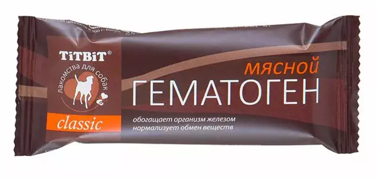 TiTBiT Лакомство Гематоген мясной Классик (35 гр.) для собак