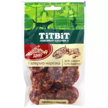 TiTBiT Лакомство Нарезка Палермо с говядиной и бараниной (80 гр.) для собак