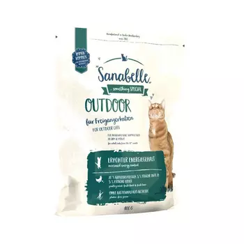 Sanabelle Outdoor корм для взрослых активных и часто бывающих на улице кошек, с домашней птицей, 400 г