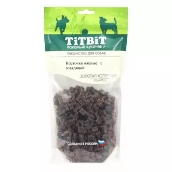 TiTBiT Лакомство Косточки мясные с говядиной для собак, 400 гр.