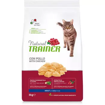 Trainer ADULT Корм сухой для взрослых кошек от 1 года с мясом курицы, 3 кг