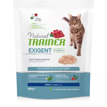 Trainer Natural Exigent Cat корм для привередливых кошек старше 1 года, с белым мясом, 300 г