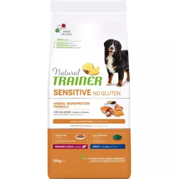Trainer Natural корм сухой для собак средних и крупных пород с лососем икукурузой