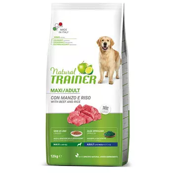 Trainer Natural Maxi корм для собак крупных пород, с говядиной и рисом