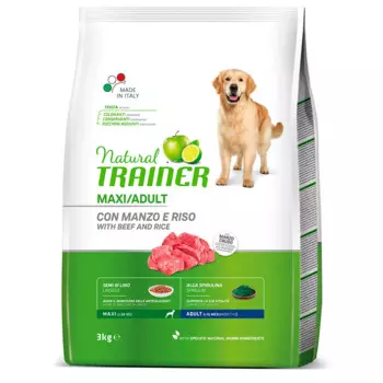 Trainer Natural Maxi корм для собак крупных пород, с говядиной и рисом