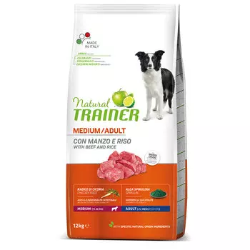 Trainer Natural Medium корм для собак средних пород, с говядиной и рисом