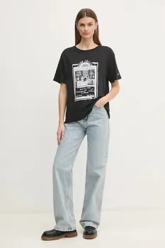 Хлопковая футболка LELE Pepe Jeans, черный