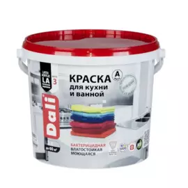 краска dali для кухни и ванной белая база а 5л