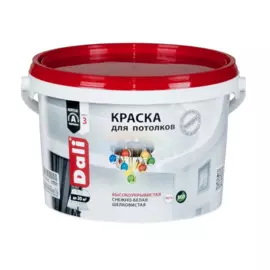краска dali для потолков белая матовая база а 2,5л