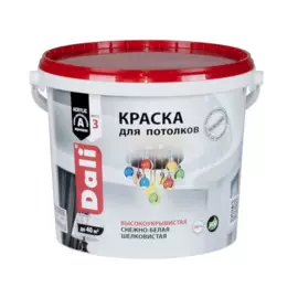 краска dali для потолков белая матовая база а 5л