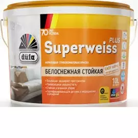 краска dufaretail интерьерная superweiss plus база а 10л