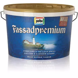 Краска JOBI R10 10л FASSADPREMIUM акриловая фасадная