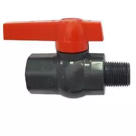 кран шаровой 1/2" в/н ручка из абс-пластика (серый) ft group 772784