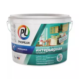 краска profilux pl-13l латексная моющаяся износоустойчивая супербелая 7кг