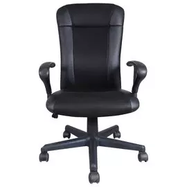 кресло brabix optima mg-370 экокожа/ткань черный 531580