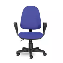 Кресло Brabix Prestige ergo mg-311, регулируемая эргономичная спинка, ткань, черно-синее с-14,531876