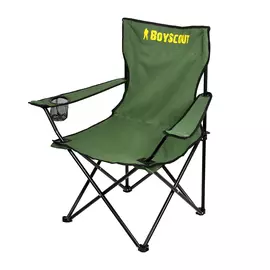 кресло кемпинговое раскладное с подлокотниками, в чехле, 84*53*81см boyscout