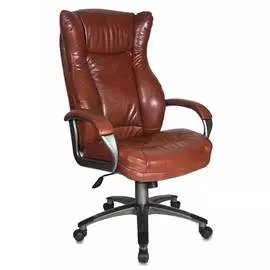 Кресло руководителя Бюрократ CH-879DG/Brown коричневый искусственная кожа (пластик темно-серый)