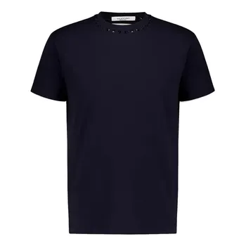 Футболка Valentino Rockstud T-Shirt 'Navy', темно-синий